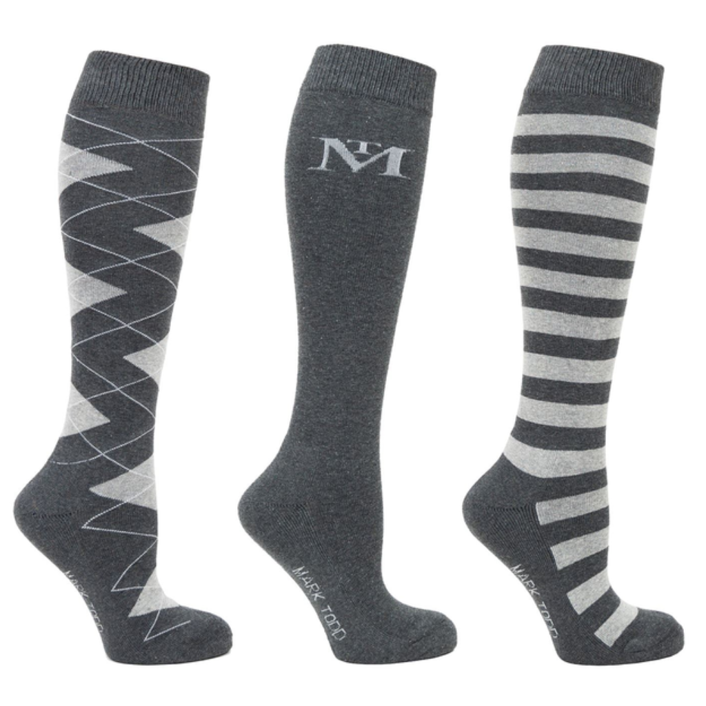 Grey knee-high riding socks