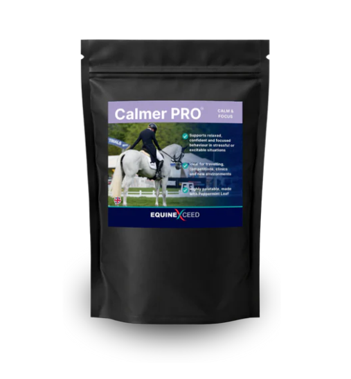 Black pouch of Equine Exceed Calmer PRO horse calming supplement