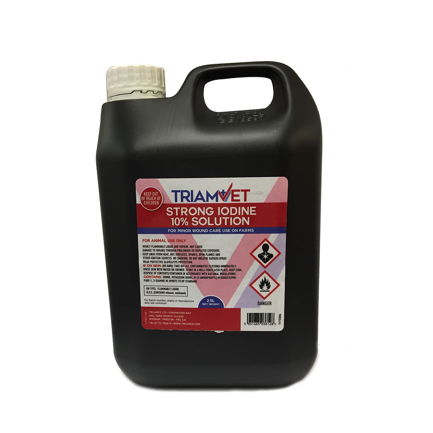 Triamvet Strong Iodine 10% Solution - Just Horse Riders