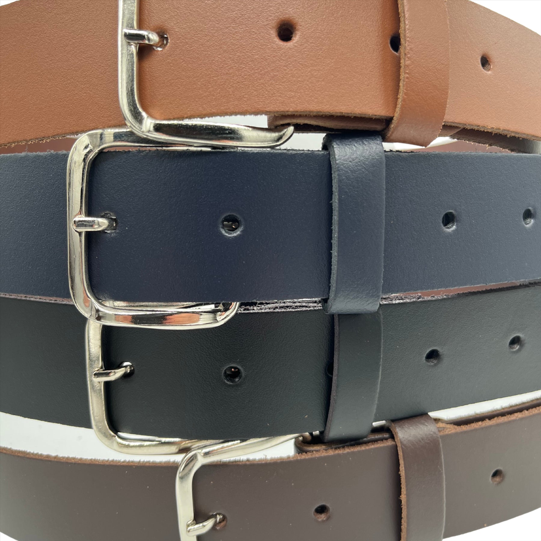 Handmade Mens Genuine Smooth Leather Belt Fathers Day Birthday Best Man Present - Just Horse Riders
