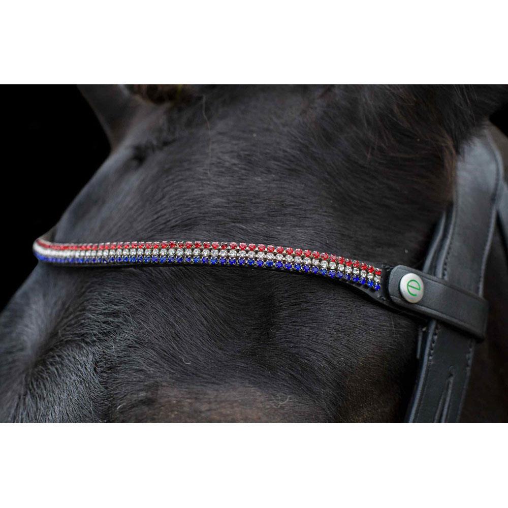 Eco Rider Freedom Victoria Browband-Ruby Diamante & Sapphire for Elegant Look - Just Horse Riders
