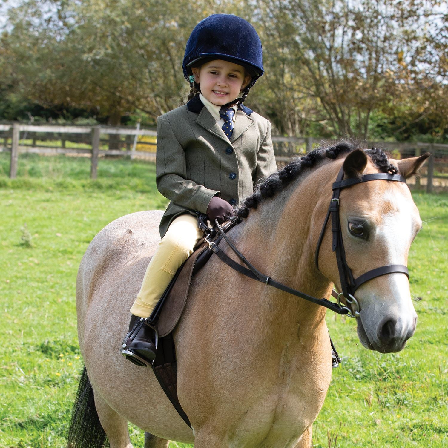 Equetech Junior Bellingham Deluxe Stretch Tweed Riding Jacket - Just Horse Riders