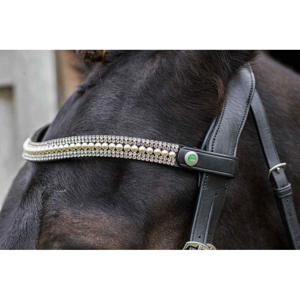 Eco Rider Freedom Grace Browband - Finest Inlaid Pearl Detail for Stunning Look - Just Horse Riders