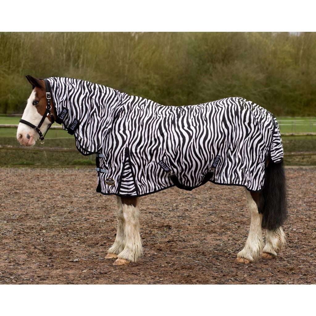 GALLOP EQUESTRIAN ZEBRA COMBO FLY RUG for full-body protection with style
