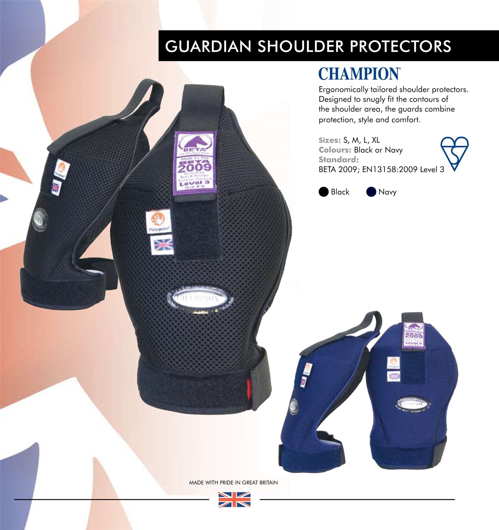 Champion Guardian Childs Shoulder Protectors - Just Horse Riders