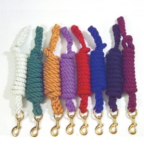 Roma Cotton Brass Snap Lead - Just Horse Riders