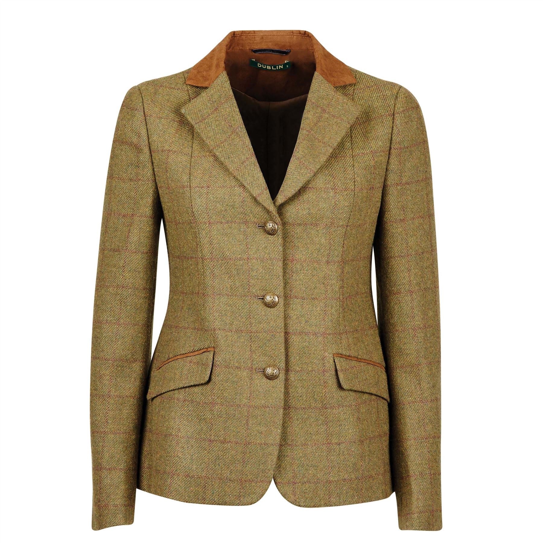 Dublin Albany Tweed Suede Collar Tailored Childs Jacket - Just Horse Riders
