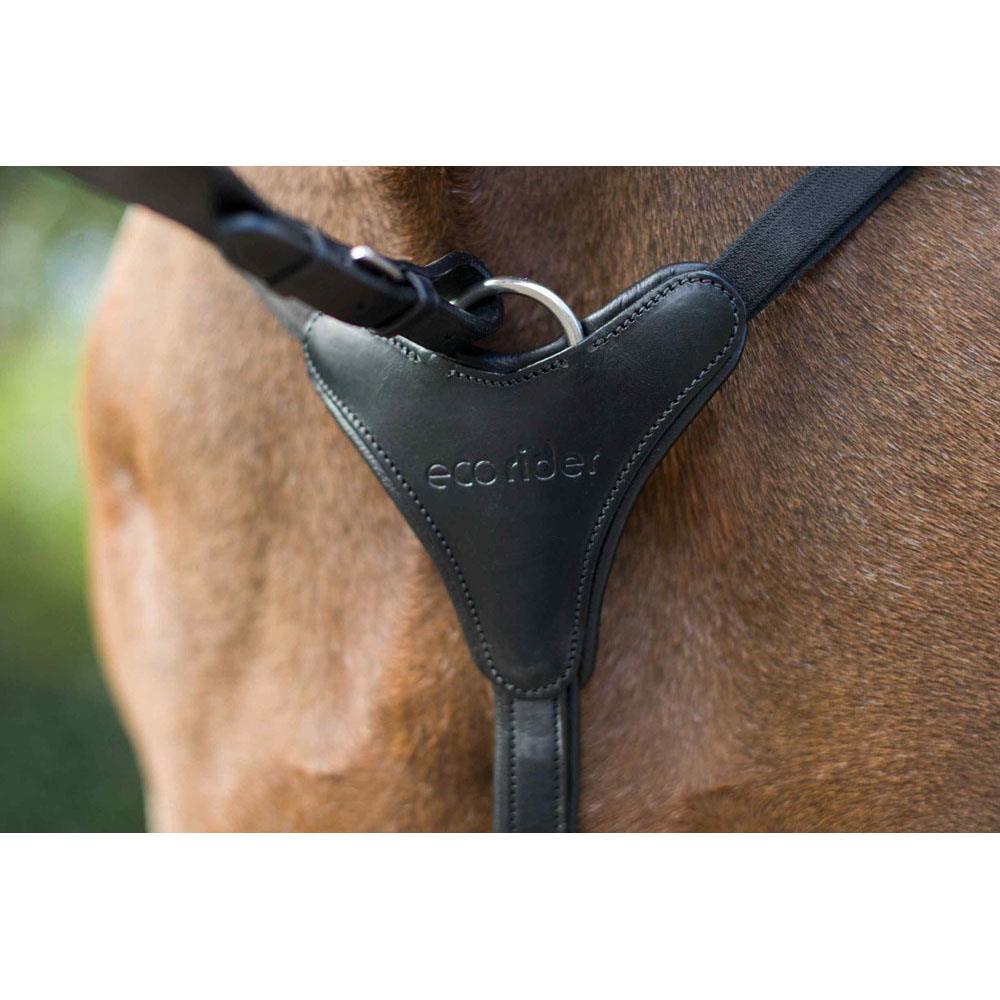 Eco Rider Elastic Breastplate -Soft Leather Protective Padding & Elastic Comfort - Just Horse Riders