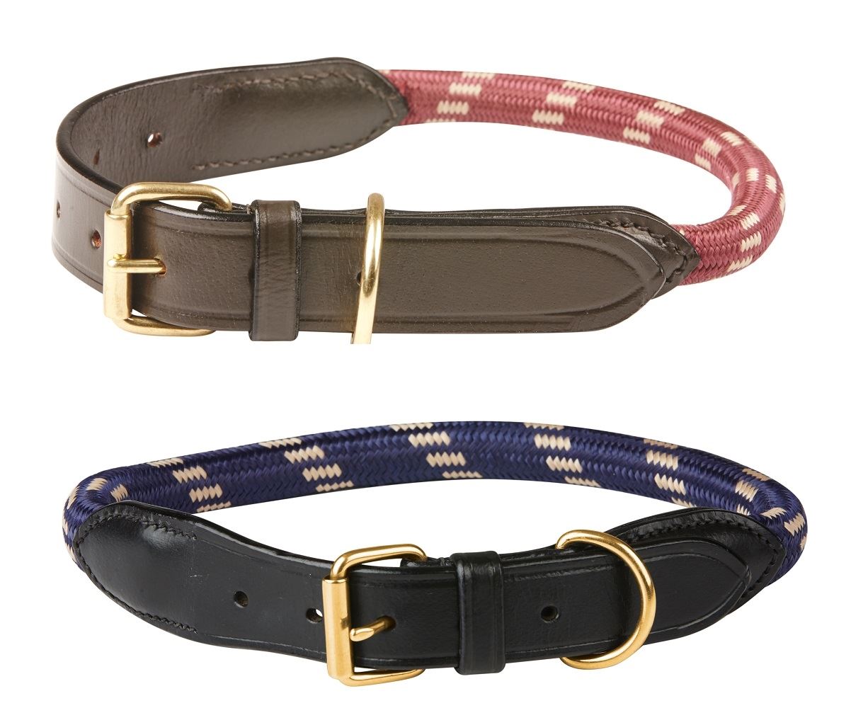 Weatherbeeta Rope Leather Dog Collar - Just Horse Riders