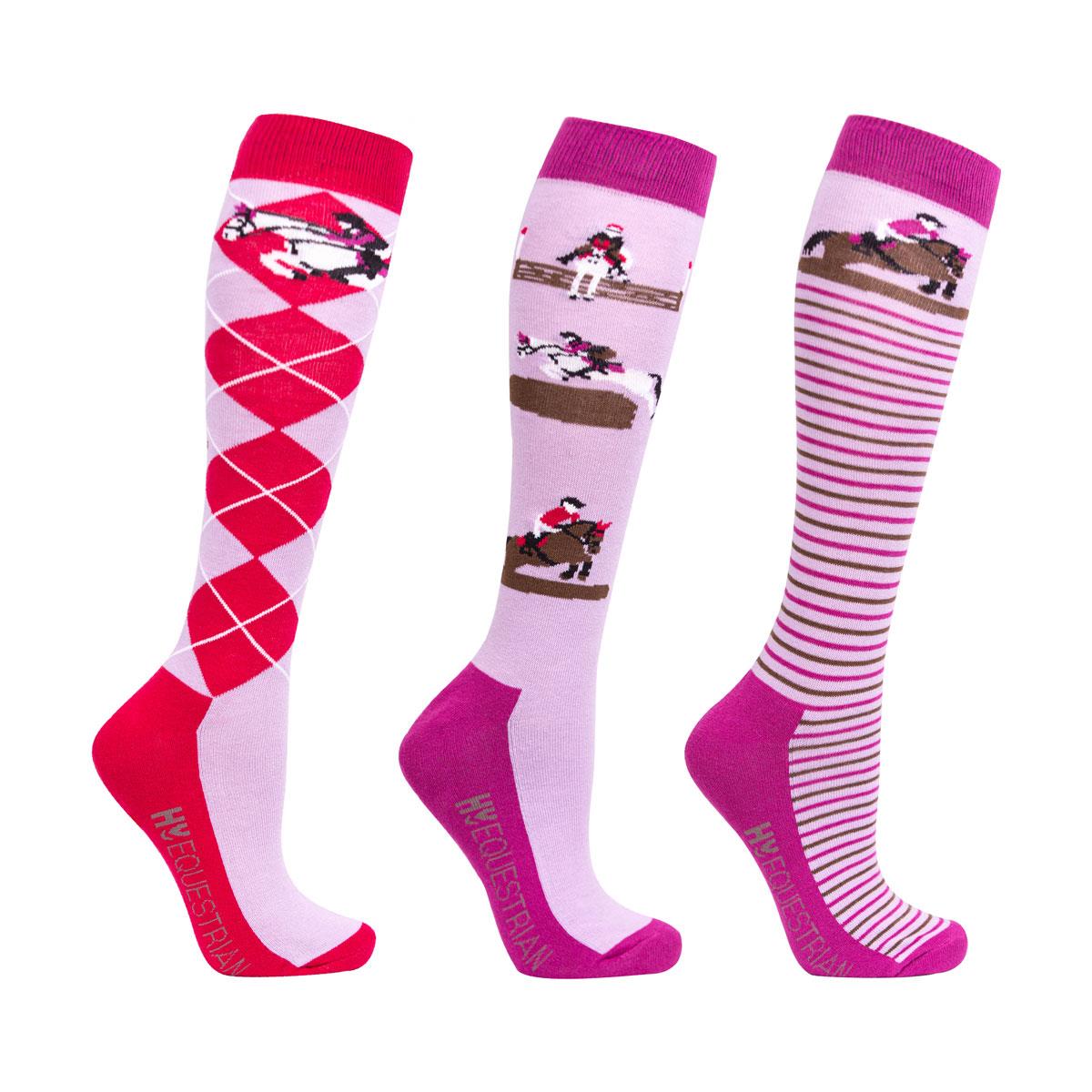 Hy Equestrian Cross Country Socks 3pk | Fast UK dispatch – Just Horse ...