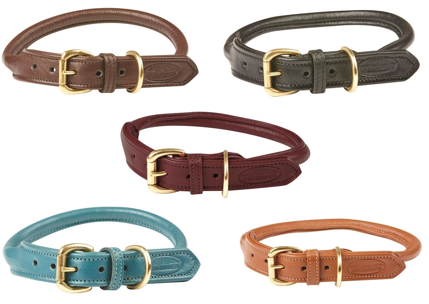 Weatherbeeta Rolled Leather Dog Collar - Just Horse Riders