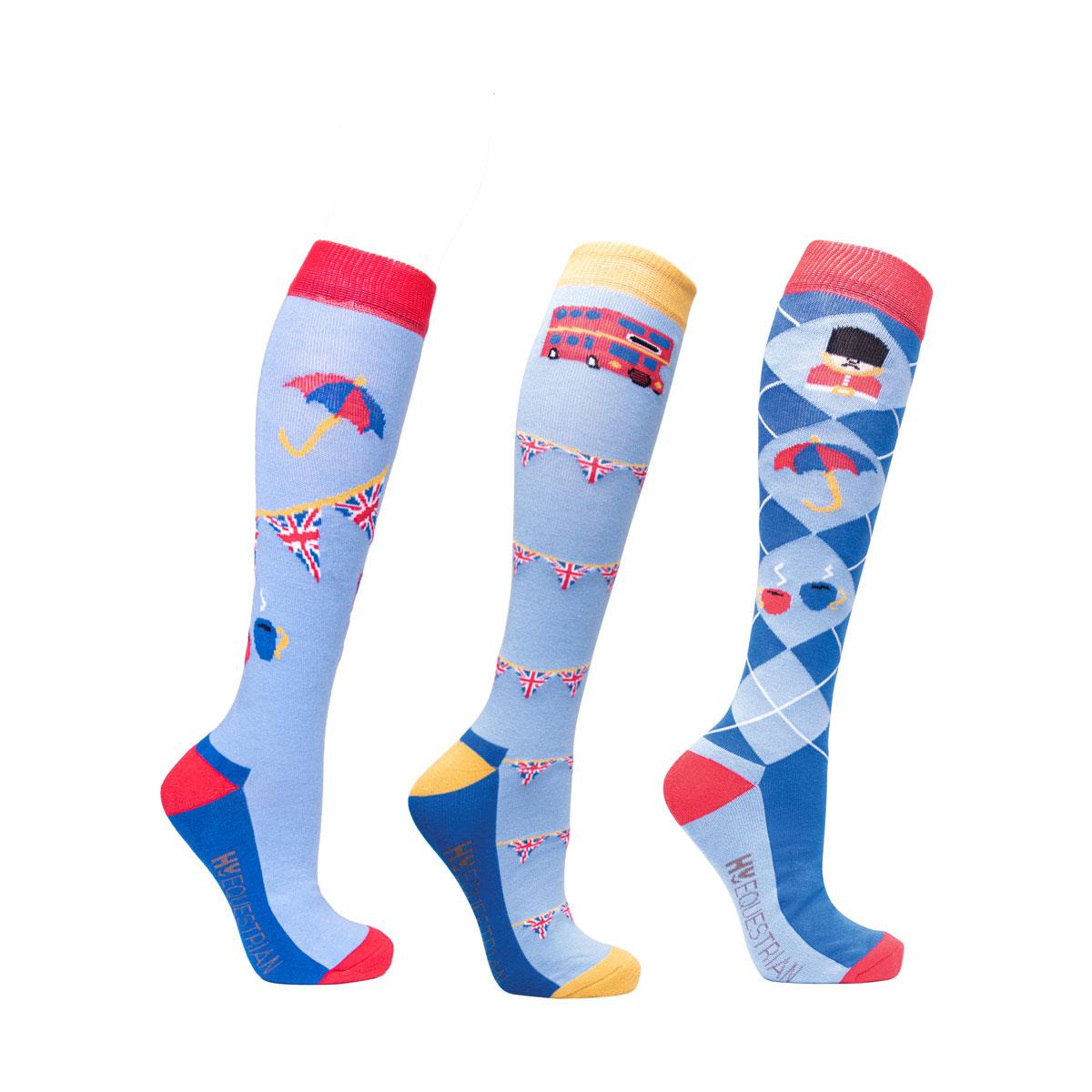 Hy Equestrian Love from London Horse Riding Socks (Packof 3) - Just Horse Riders