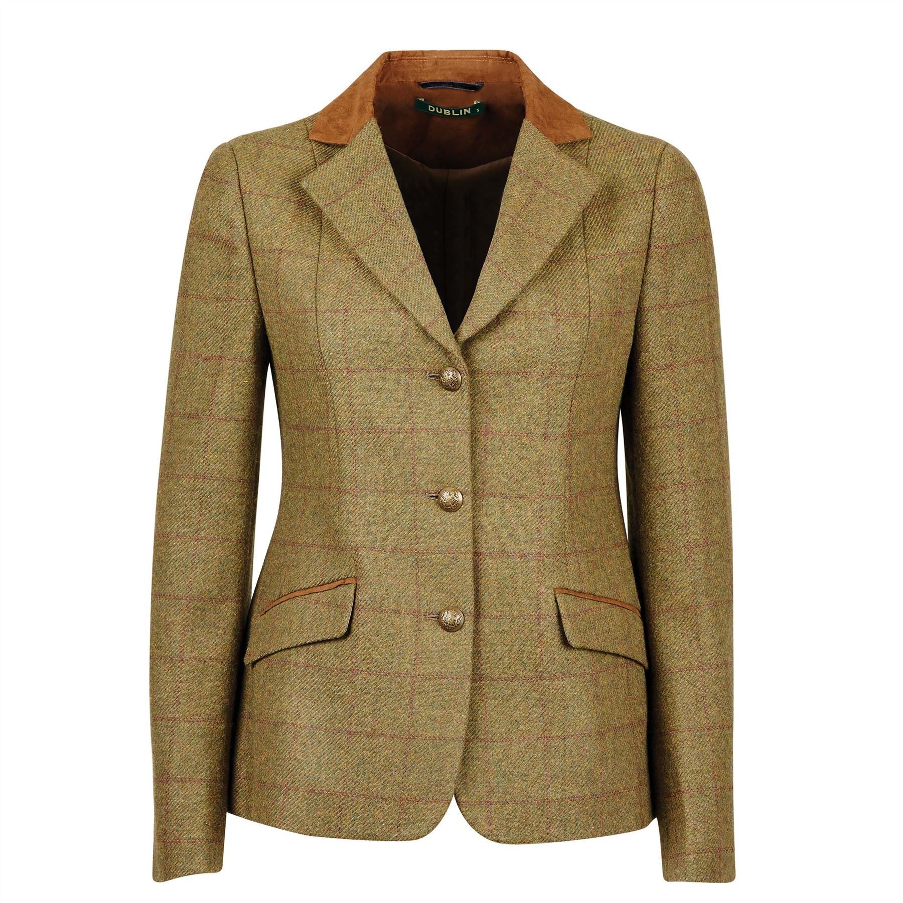 Dublin Albany Tweed Suede Collar Tailored Jacket - Just Horse Riders
