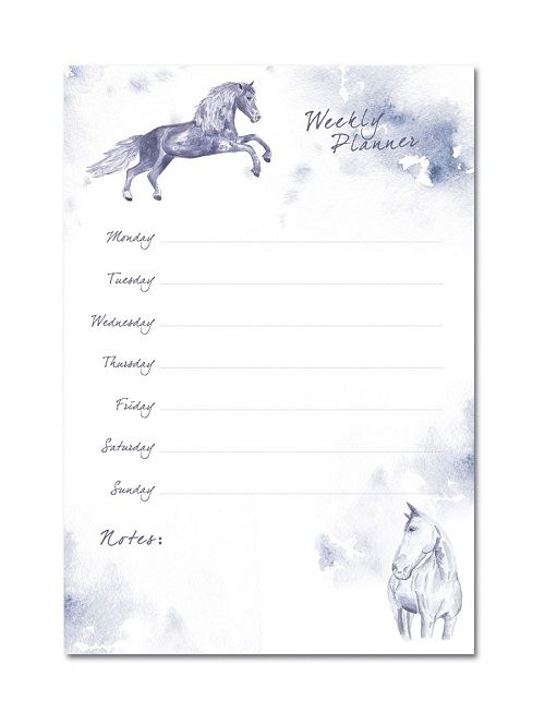 JP Watercolour Collection Equestrian Weekly Planner - Just Horse Riders