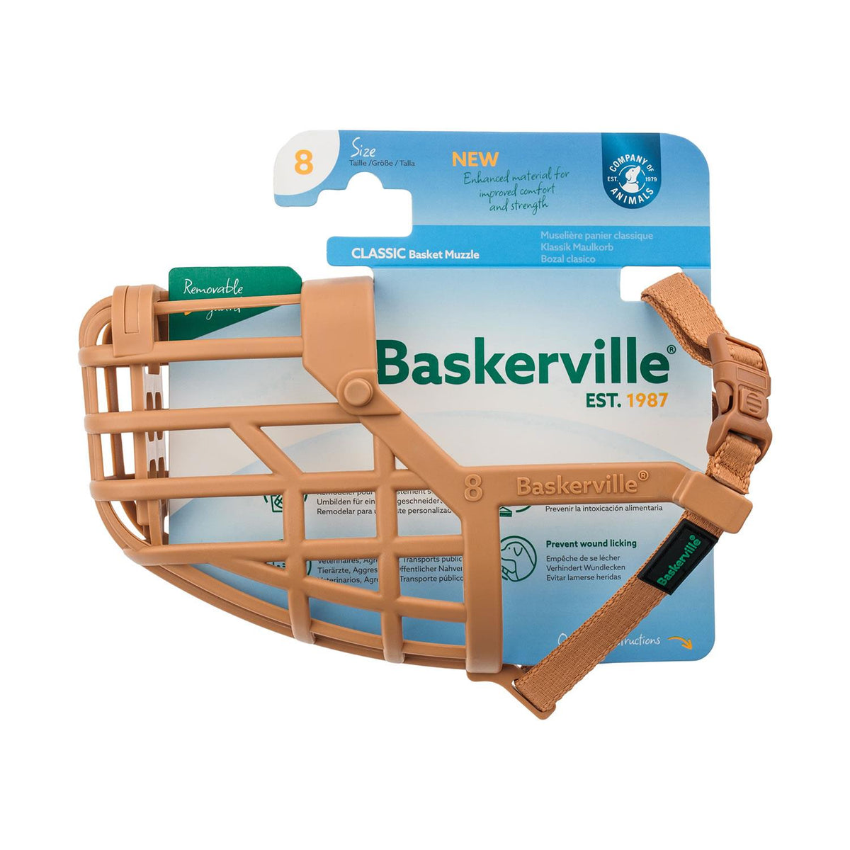 Dog Muzzle Baskerville Classic Anti Scavenge Basket Muzzle From