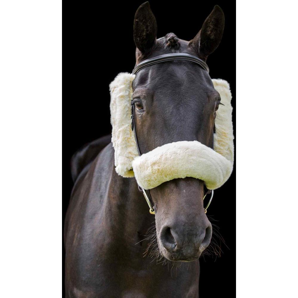 Cameo Equine Synthetic Lambswool Noseband - Super Soft - Quick & Easy to Put On - Just Horse Riders