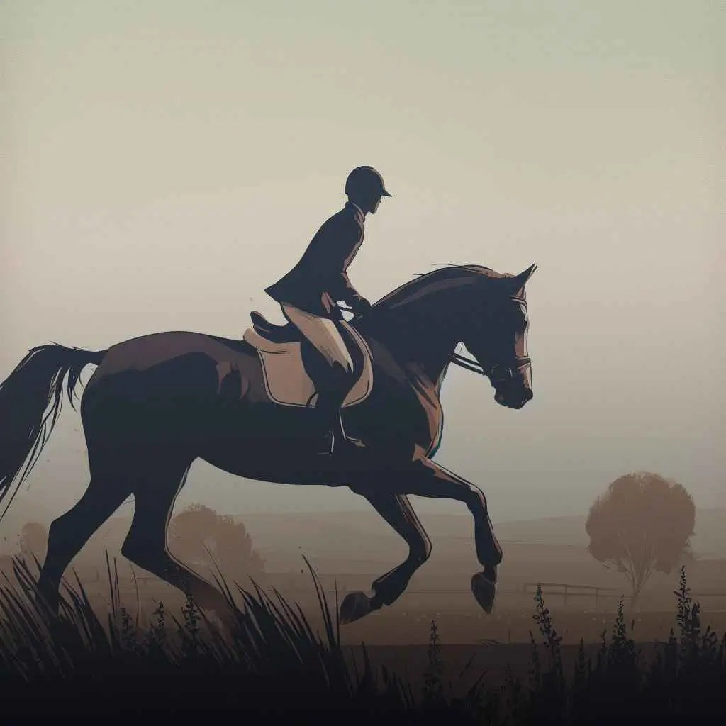 animated horse running in a field - just horse riders