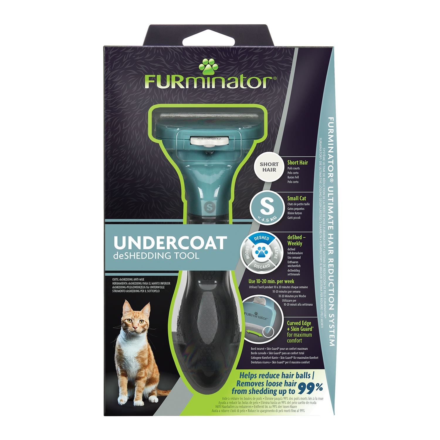 Furminator Undercoat Deshedding Tool For Short Hair Cat - Just Horse Riders