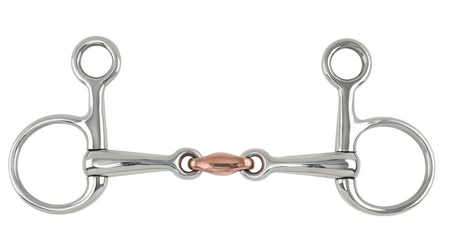 Shires Hanging Cheek  Copper Lozenge Snaffle - Just Horse Riders