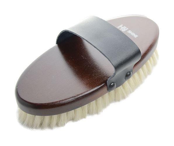 HySHINE Deluxe Goat Hair Wooden Body Brush - Just Horse Riders