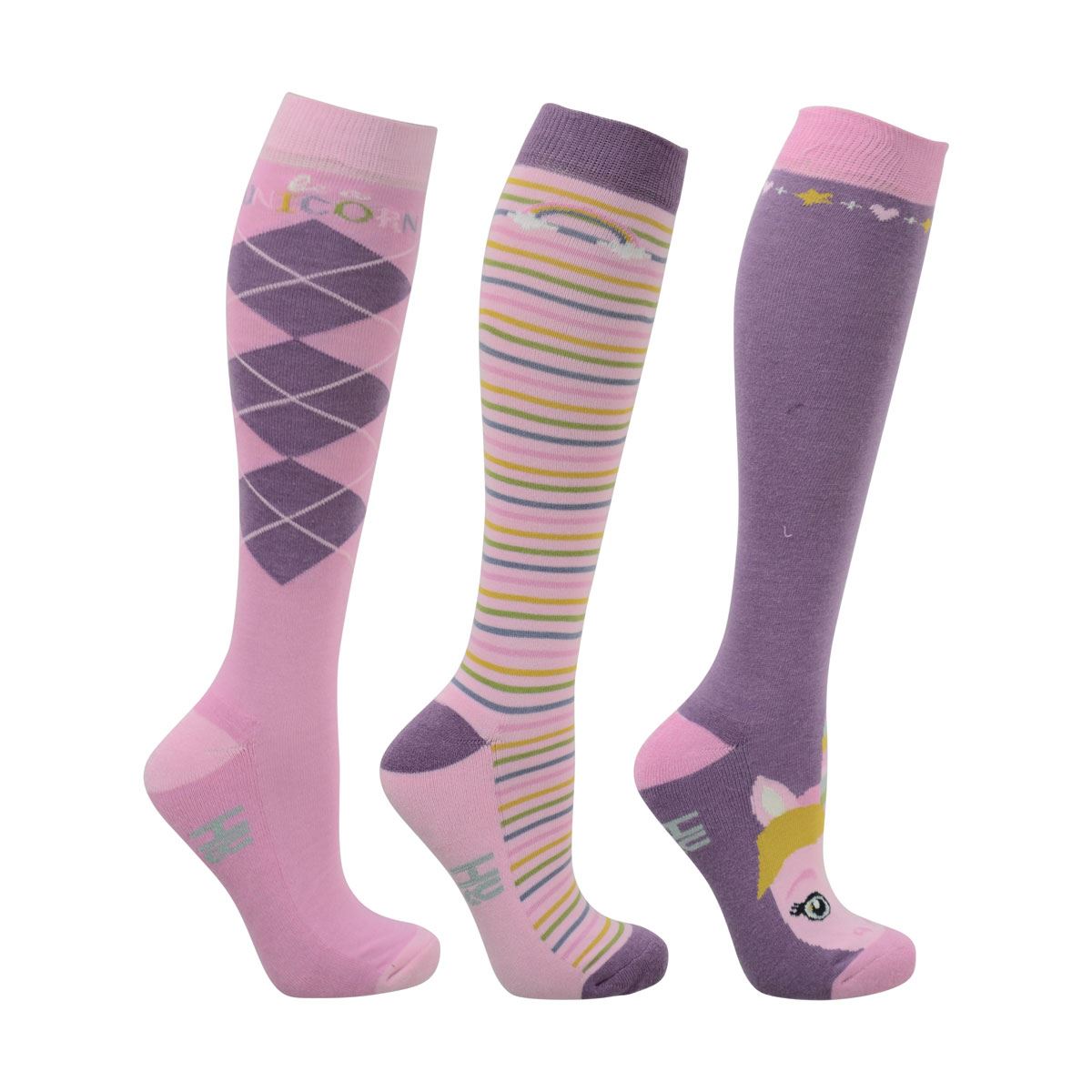 Hy Equestrian Little Unicorn Socks (Pack of 3) - Just Horse Riders