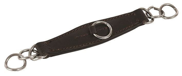 JHL Leather Covered Curb Chain - Just Horse Riders