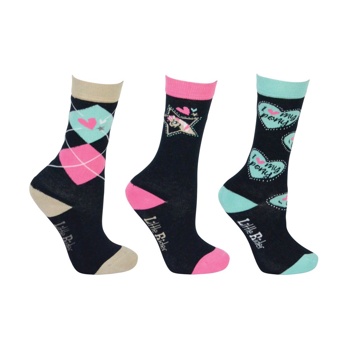 I Love My Pony Collection Socks by Little Rider (Pack of 3) - Just Horse Riders