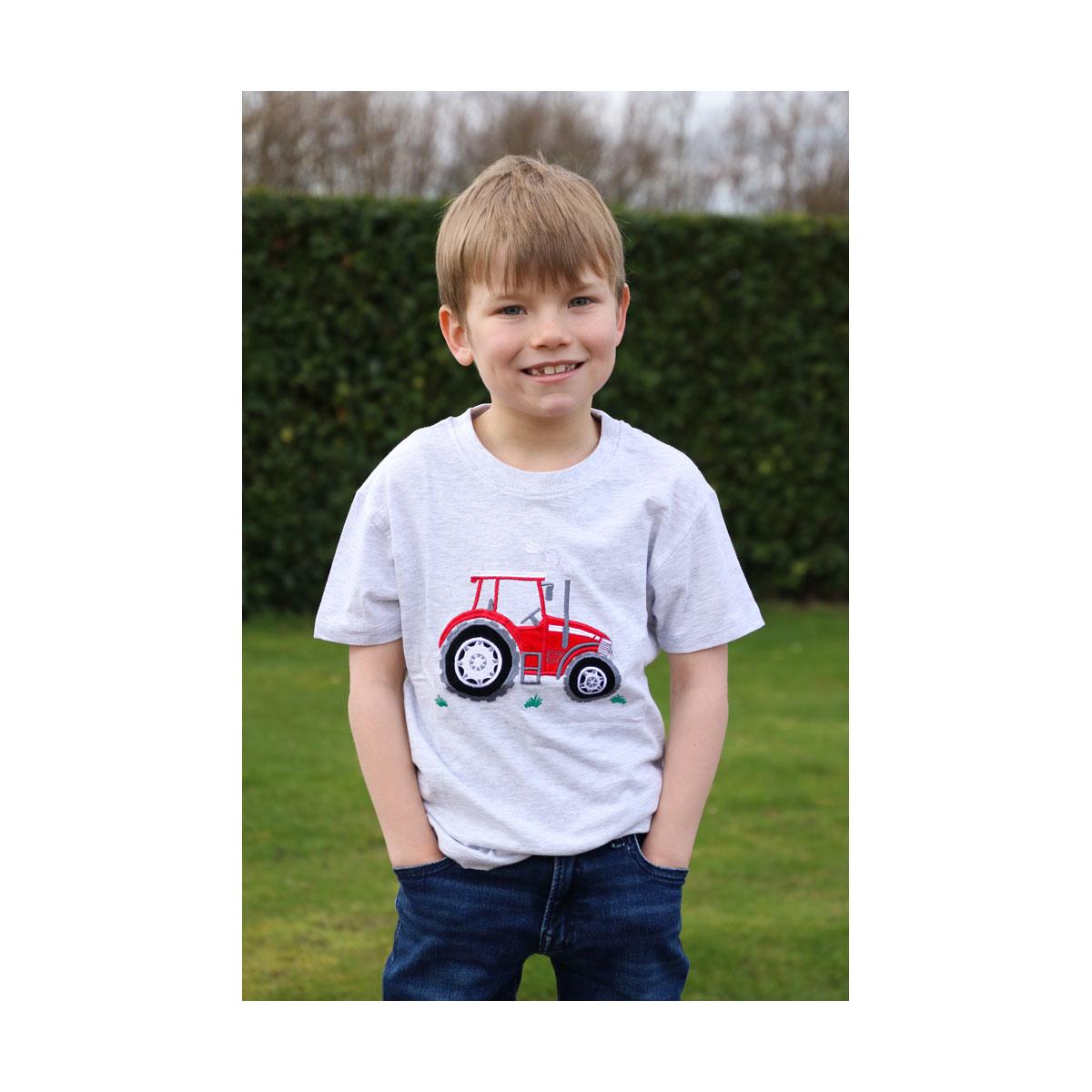 British Country Collection Big Red Tractor Childrens T-Shirt - Just Horse Riders