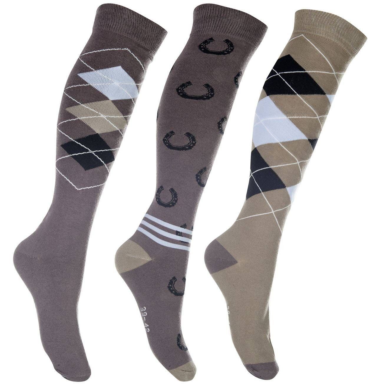 HKM Riding Socks Cardiff Set Of 3 Pairs (Pack Of 5) - Just Horse Riders