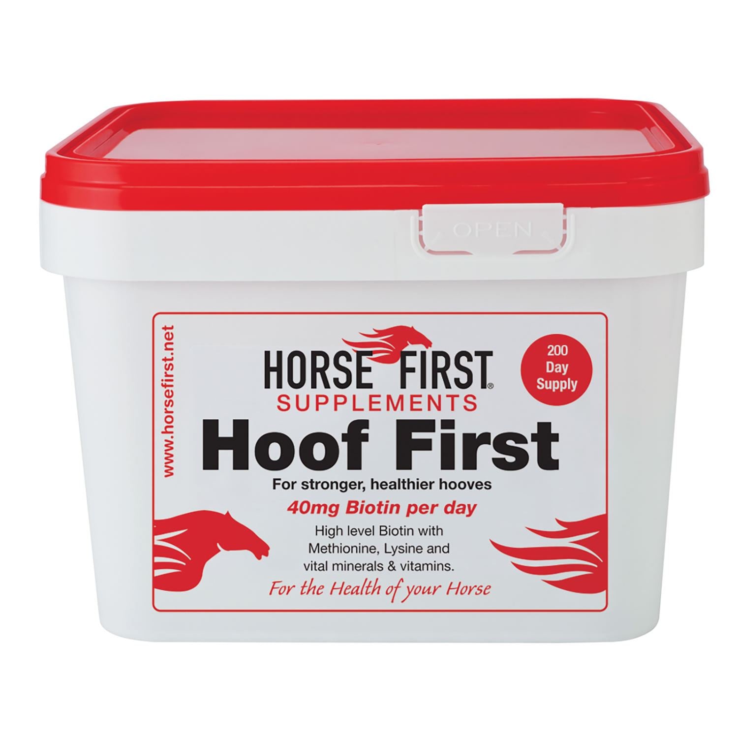 HORSE FIRST HOOF FIRST: High strength biotin with essential vitamins and minerals for healthy hooves