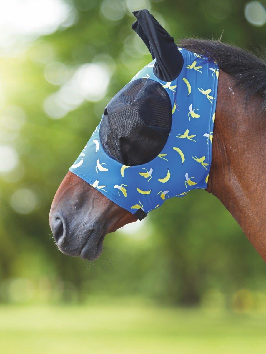Shires Fruit Print Stretch Fly Mask - Just Horse Riders