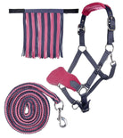 HKM Head Collar Set With Snap Hook & Fly Fringe - Just Horse Riders