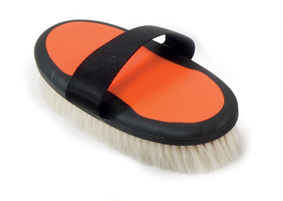 Shires Ezi-Groom Body Brush With Goat Hair - Just Horse Riders