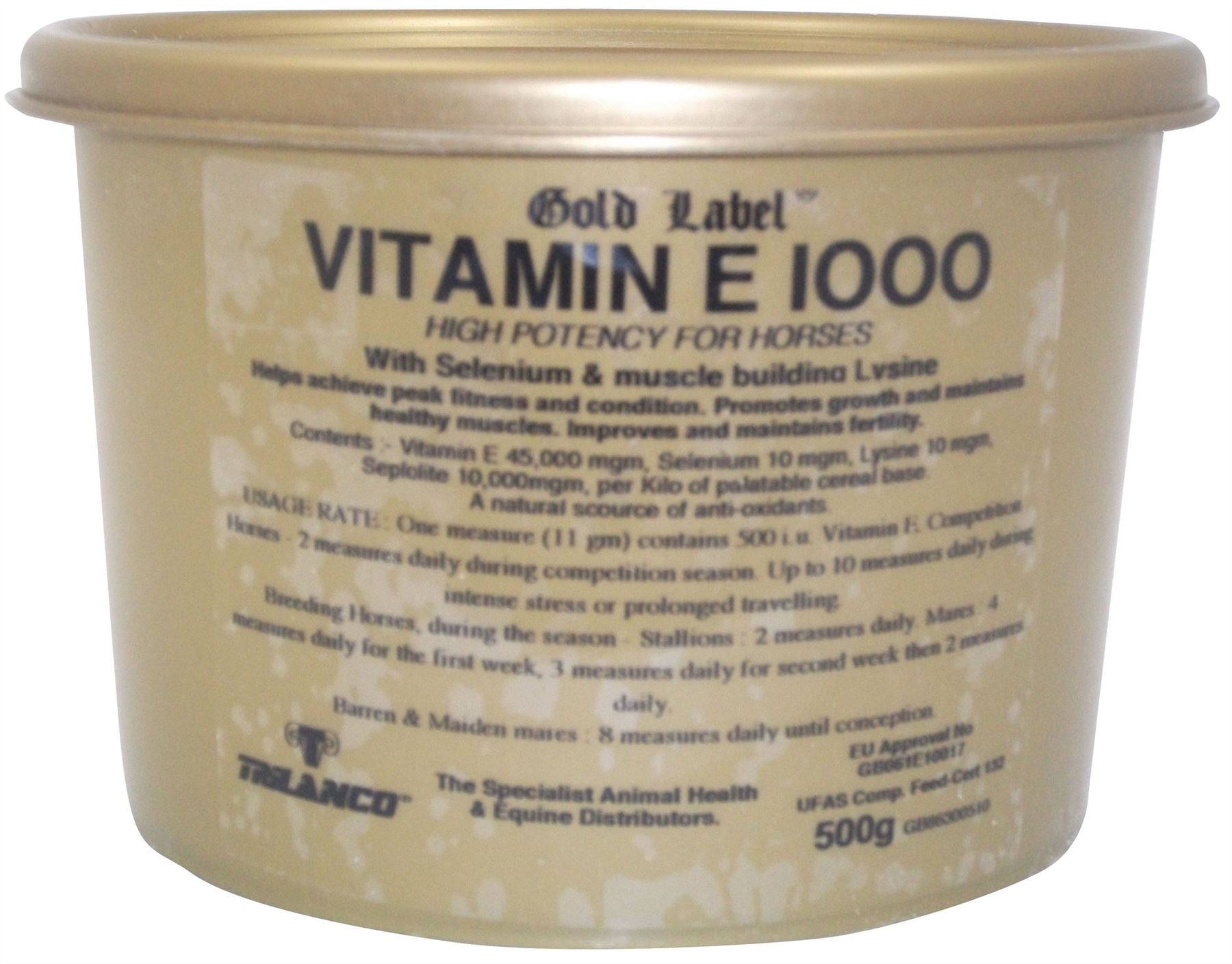 Gold Label Vitamin E 1000 - Just Horse Riders