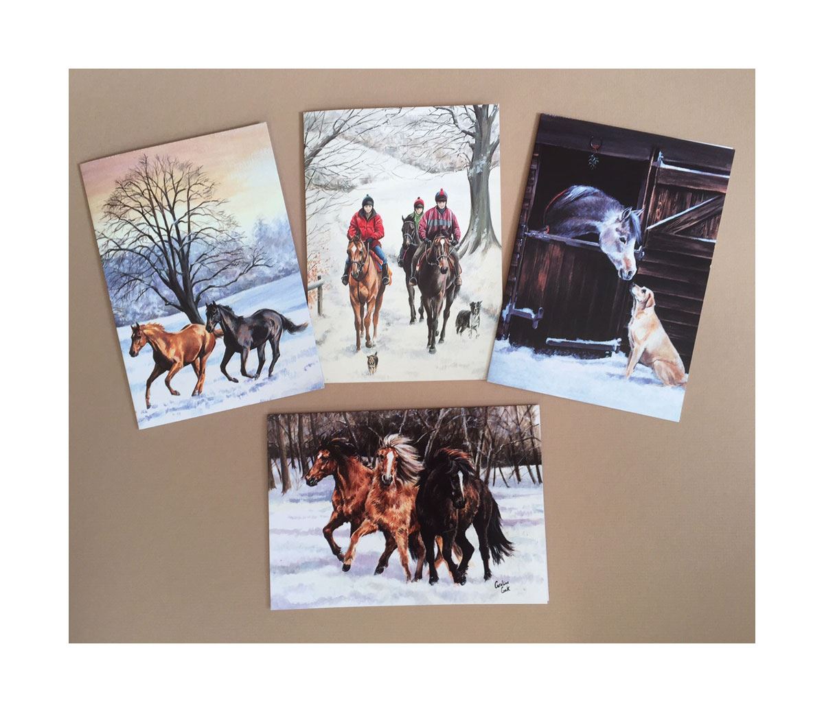 Caroline Cook Christmas Cards - Just Horse Riders