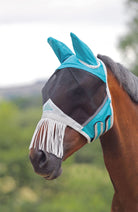 Shires Fine Mesh Fly Mask with Nose Fringe - Just Horse Riders