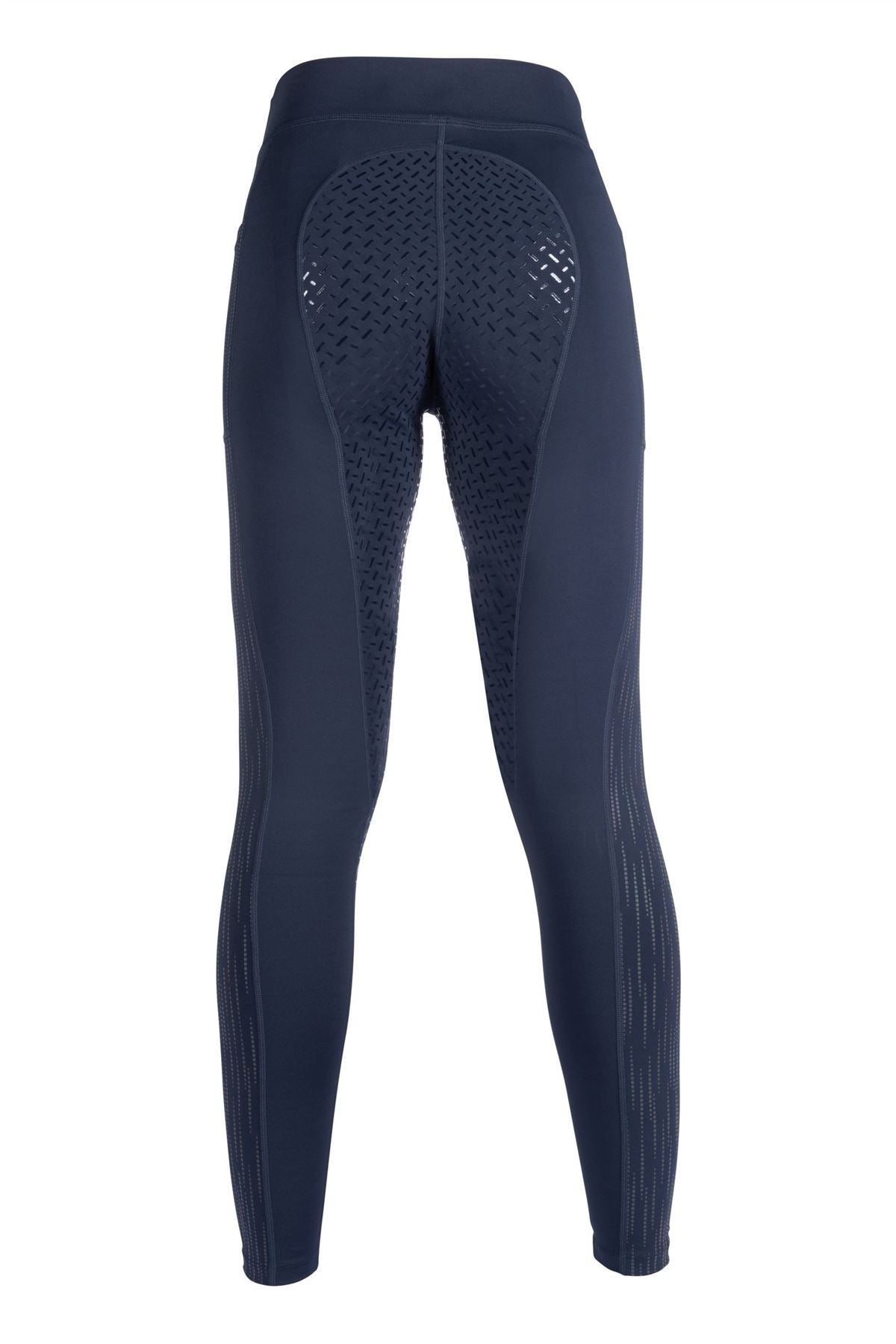 HKM Riding Leggings Flow Reflective Sil. Full Seat - Just Horse Riders