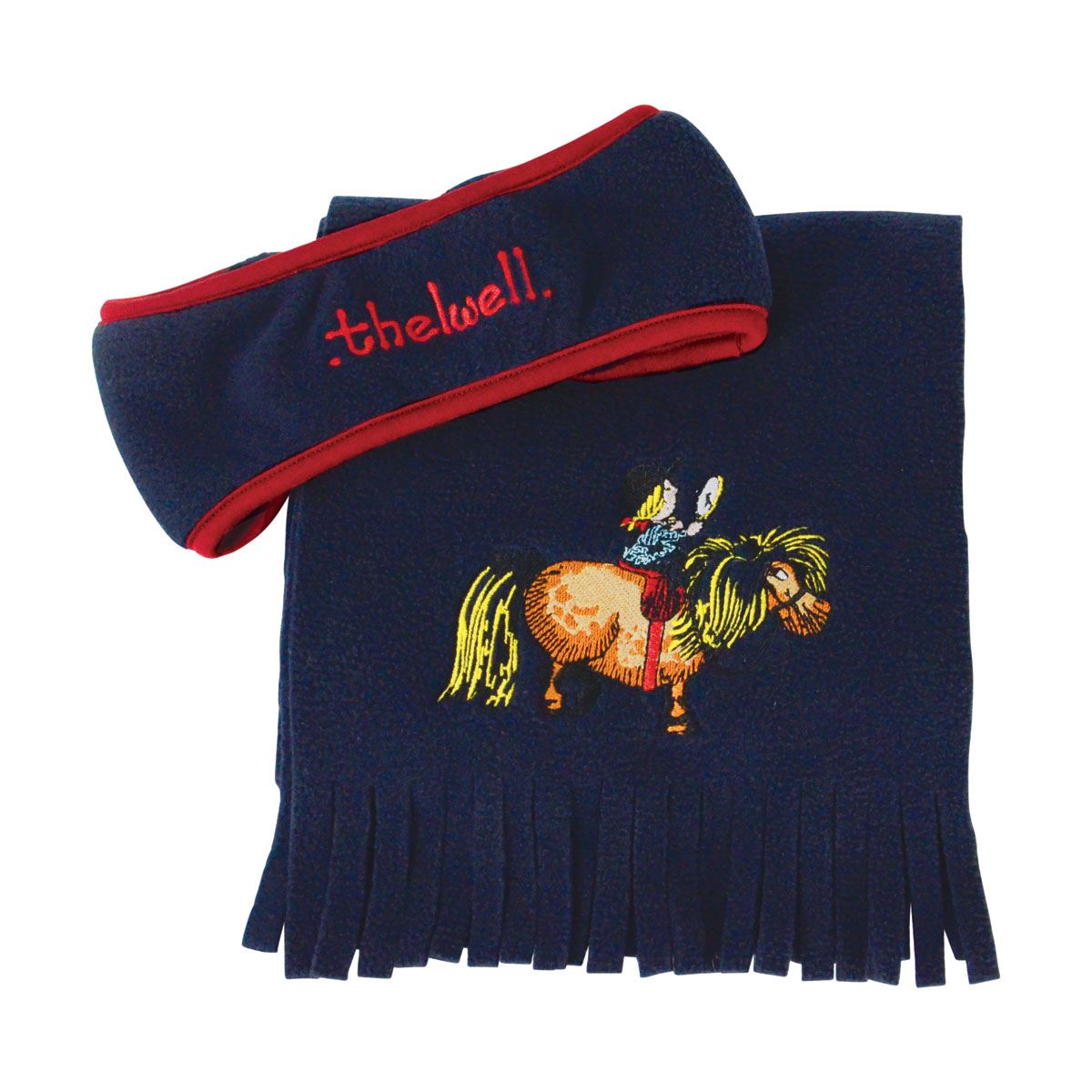 Hy Equestrian Thelwell Collection Fleece Headband and Scarf Set - Just Horse Riders