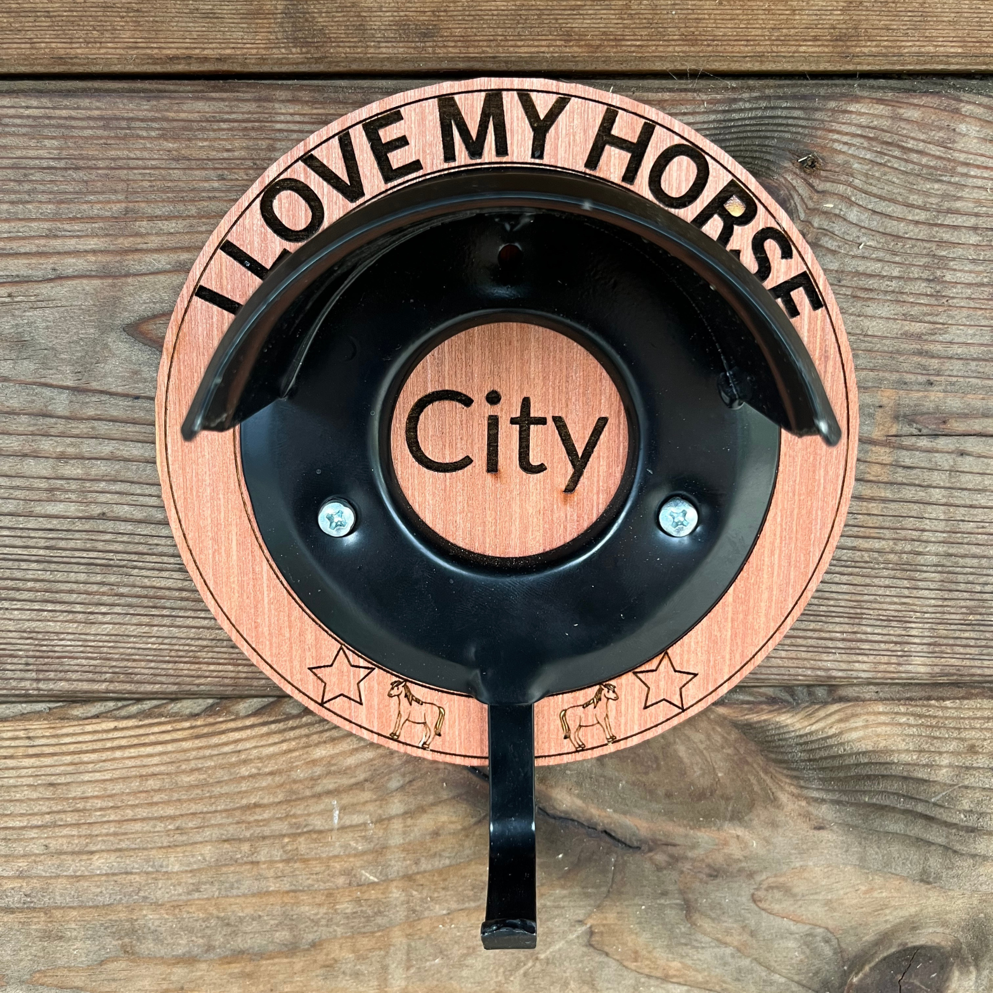 Personalised Bridle Rack Boarder I love My Horse - Just Horse Riders