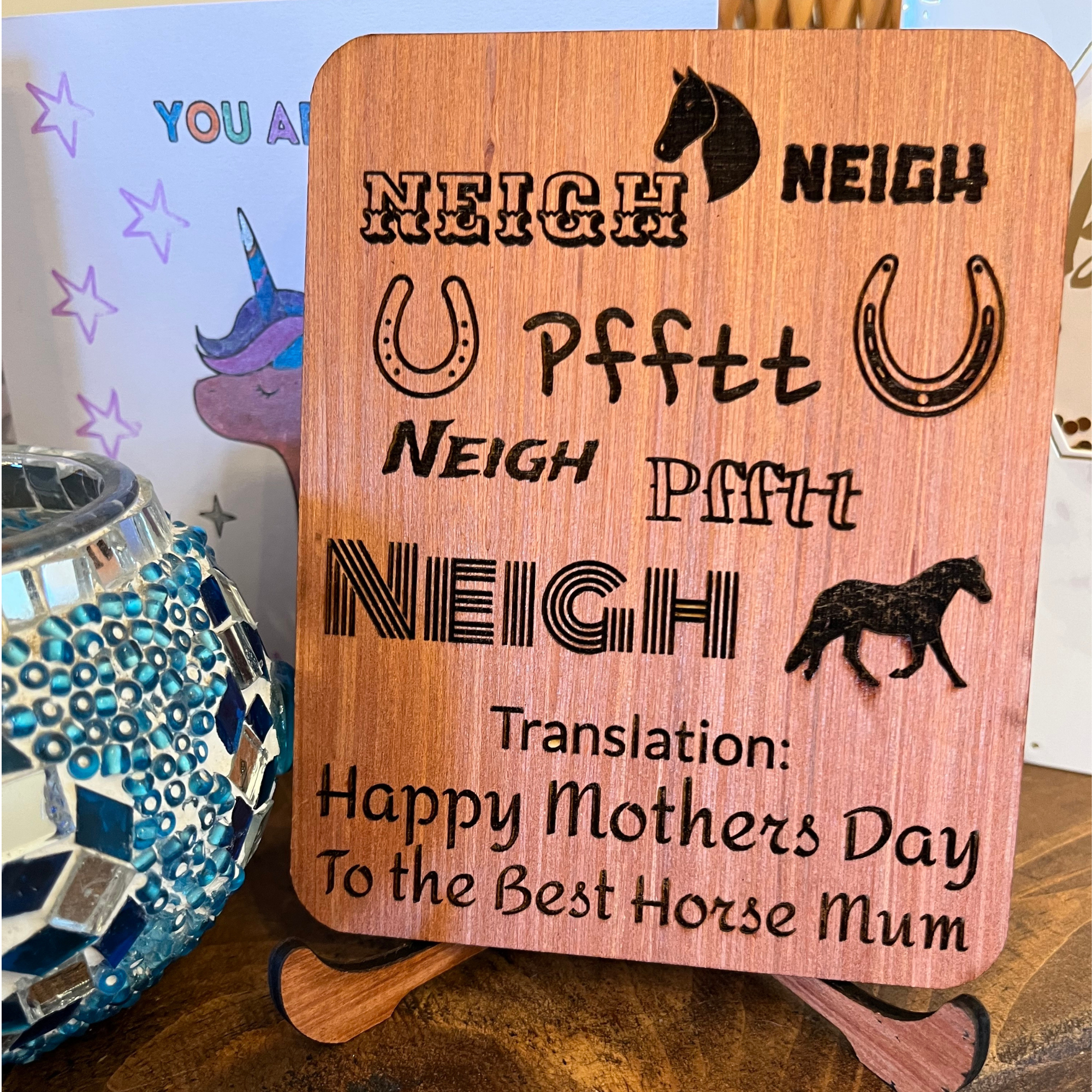 Horse Mothers Day Gift Neigh Translation - Horse Crazy Mum Happy Mothers Day Translate Happy Mothers Day Into Horse - Just Horse Riders