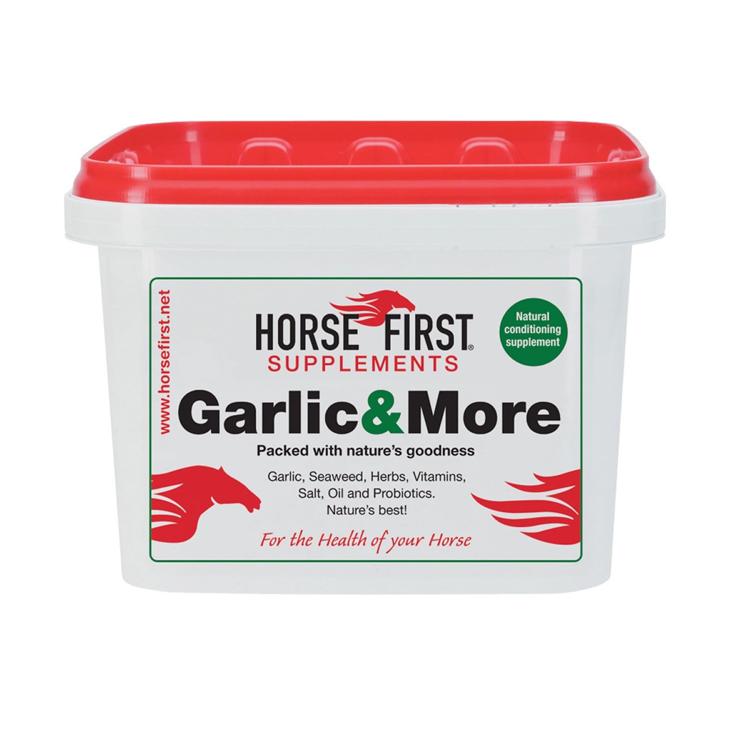 HORSE FIRST GARLIC & MORE - A blend of garlic, seaweed, herbs, oil, salt and vitamins for horses