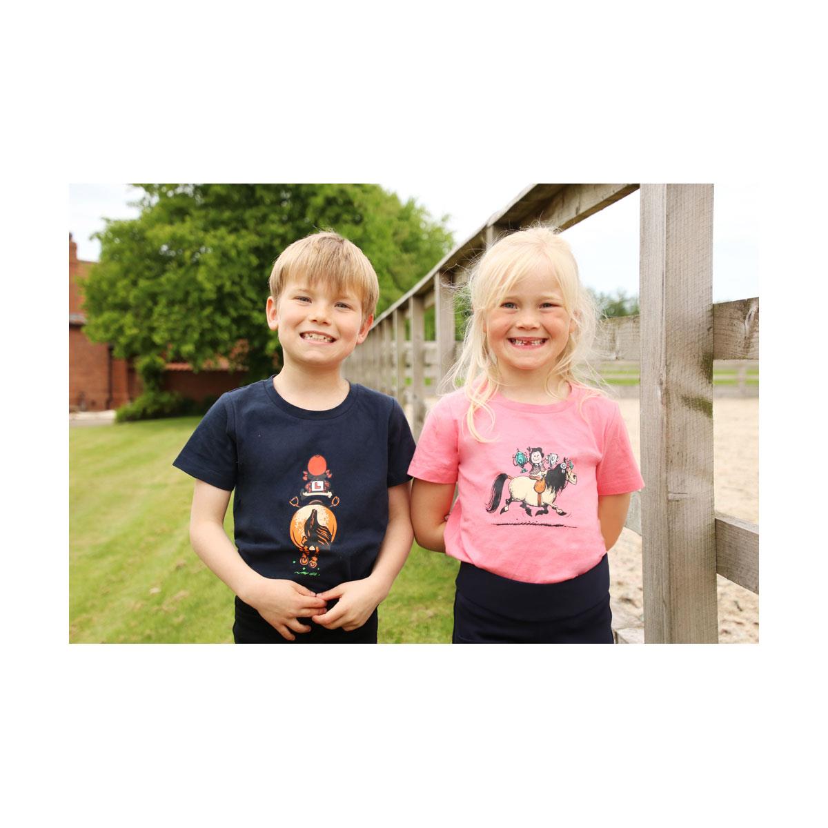 Hy Equestrian Thelwell Collection Childrens Badge T-Shirt - Just Horse Riders