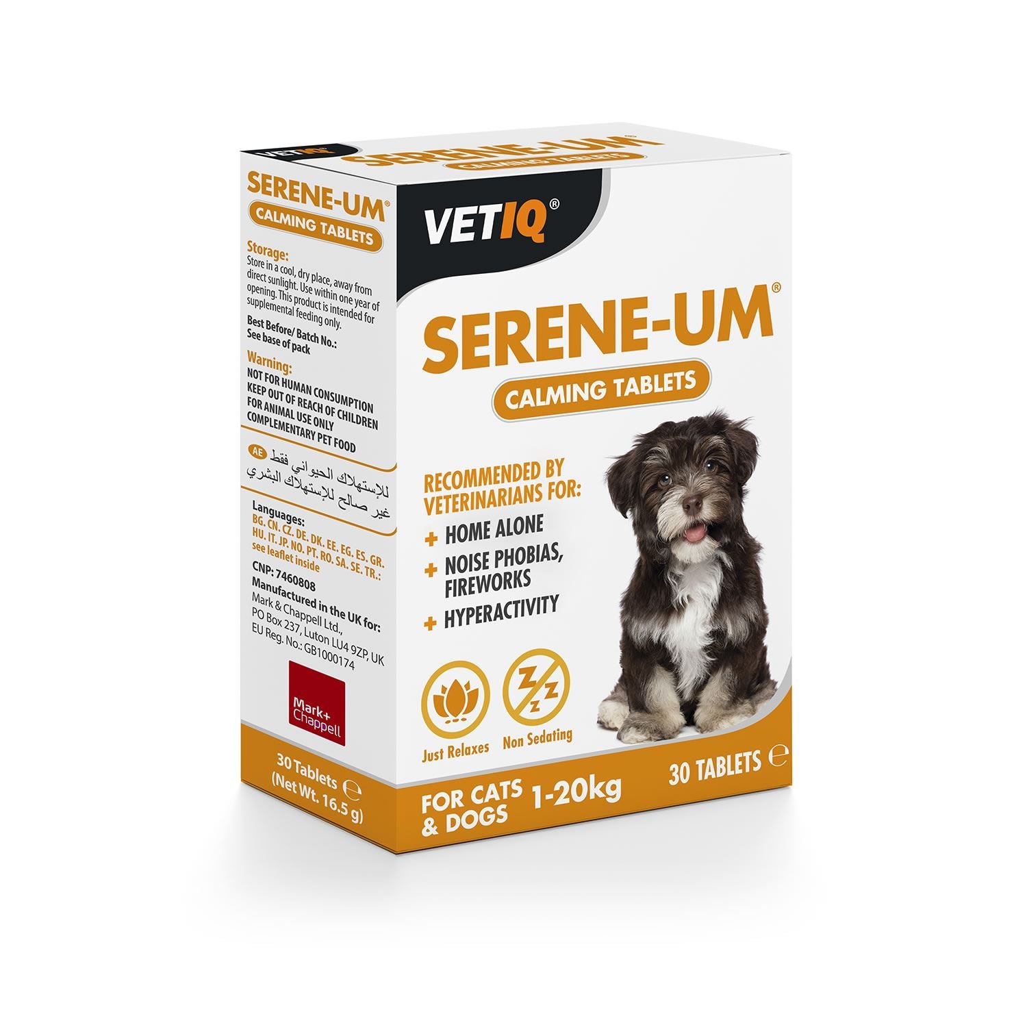 Vetiq Serene-Um Calming Tablets For Cats & Dogs 1-20Kg - Just Horse Riders
