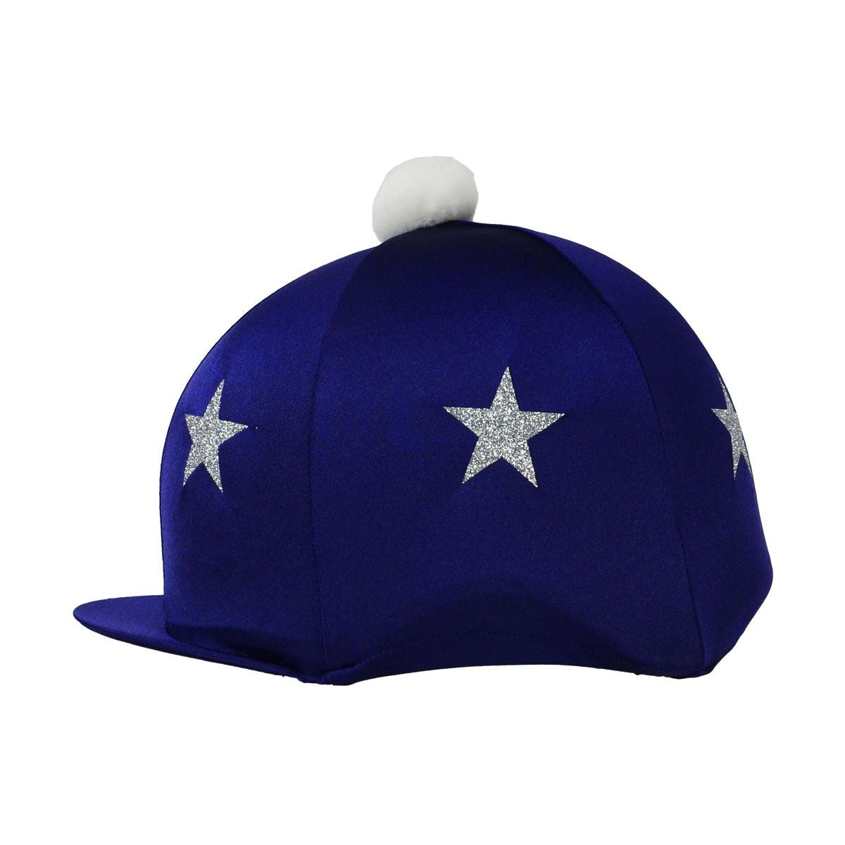 Hy Equestrian Pom Pom Hat Cover with Glitter Star Pattern - Just Horse Riders