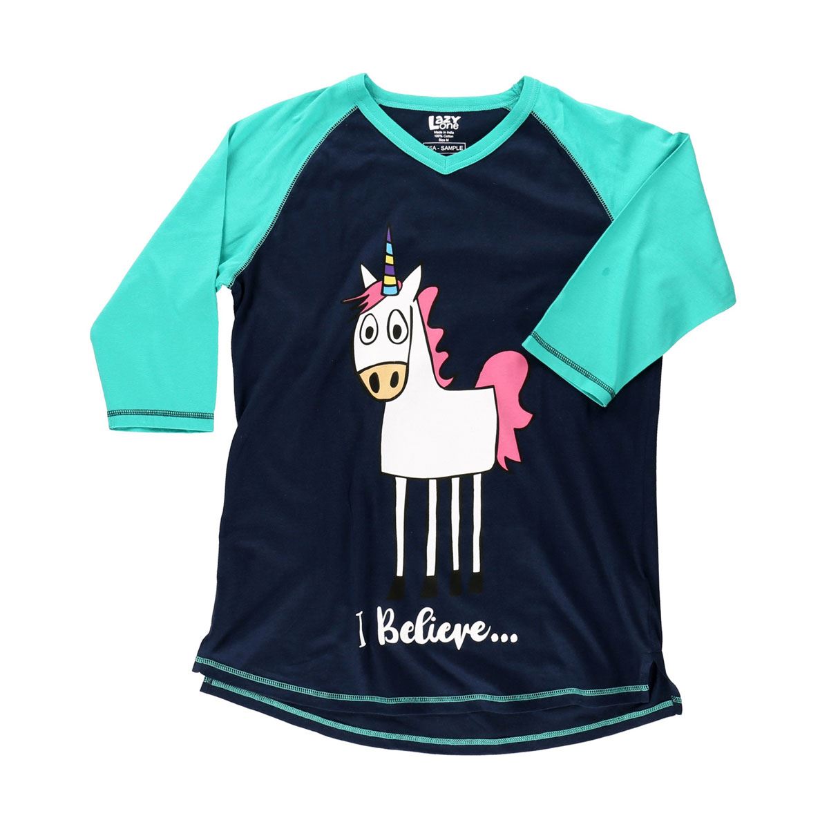 LazyOne Womens I Believe Unicorn PJ Tall T Shirt Adult - Just Horse Riders