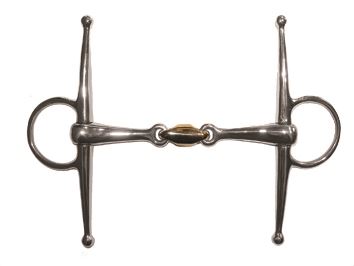 JHLPS Full Cheek Snaffle with Brass Lozenge - Just Horse Riders