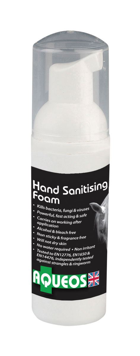 Aqueos Equine Anti-Bacterial Hand Sanitising Foam - Just Horse Riders