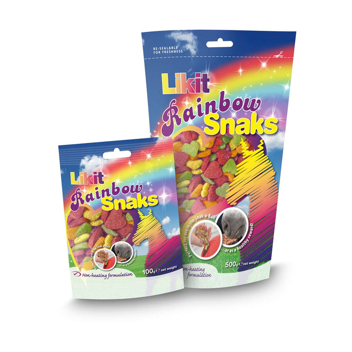 Rainbow Likit Snaks in fun heart and star shapes