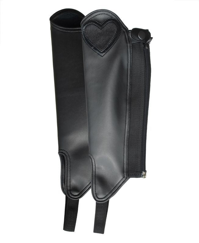 Rhinegold Childrens Synthetic Gaiters With Heart Detail - Just Horse Riders