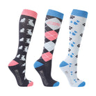 Hy Equestrian It Raining Cats and Dogs Horse Riding Socks (Pack of 3) - Just Horse Riders